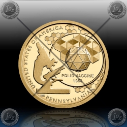 ZDA 2 x 1 Dollar 2019 (American Innovation - Pennsylvania / Microscope) P+D